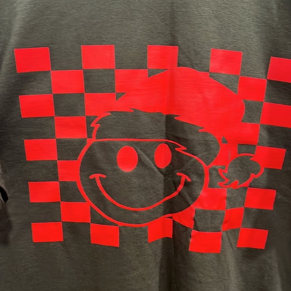 Smiley Santa Shirt Holiday Shirt Christmas Shirt Gildan L - Picture 2 of 4